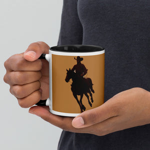 Cowboys - “Speak your mind, but ride a fast horse.” ~ Texas Bix Bender - Mug with Color Inside