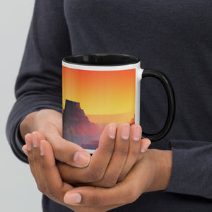 Cowboys - “Courage is being scared to death, and saddling up anyway.” ~ John Wayne - Mug with Color Inside